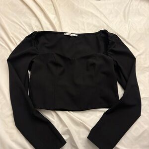 Abercrombie & Fitch Black Crop Top